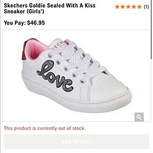 Skechers Girls Goldie Sealed with a kiss Sneaker